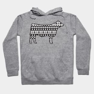 Show Steer with Southwest Pattern Hoodie